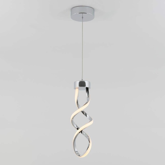 Artika Swirl 13-Watt Light Chrome Integrated LED Mini Pendant Light Fixture - Picture 9 of 16